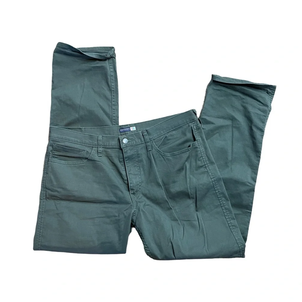 Dockers Green Chinos with Straight Legs